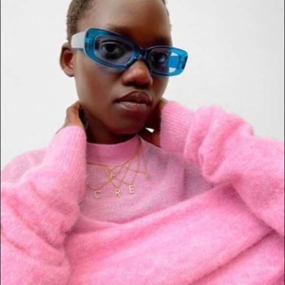 NEW Zara Sparkly Rhinestone Sterling Silver Gold Plated Initial C Necklace - Picture 10 of 10